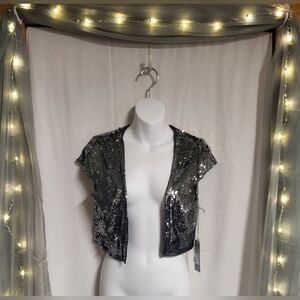 Sequin short jacket by Jennifer Lopez